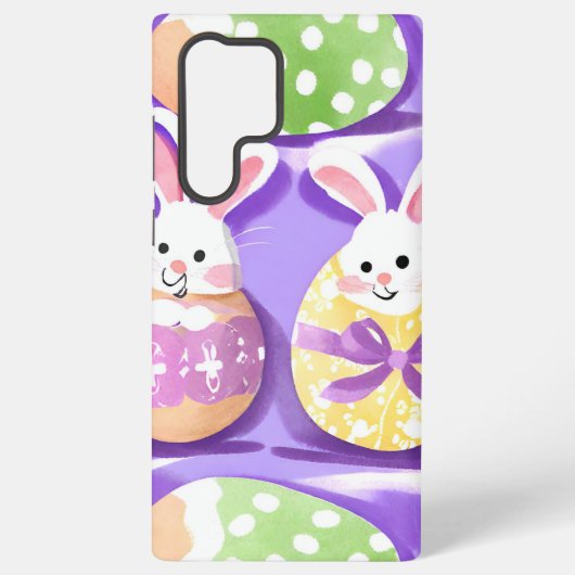 Konijn met paaseieren samsung galaxy hoesje (Achterkant)