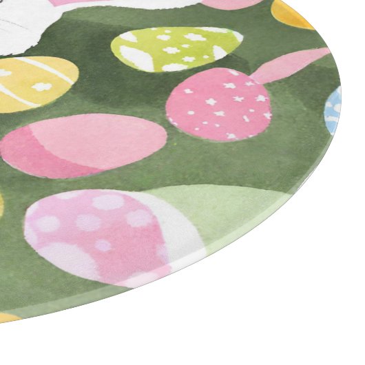 Konijn met paaseieren snijplank (Hoek)