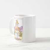 Konijn met riet koffiemok (Voorkant links)