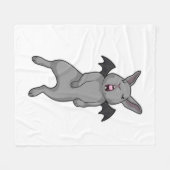 Konijn met vleugelvleugel fleece deken (Voorkant (Horizontaal))