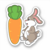 Konijn met wortel (2).PNG Sticker (Voorkant)