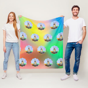 Konijn met wortel fleece deken