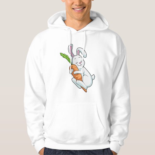 Konijn met wortel hoodie (Voorkant)