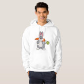 Konijn met wortel hoodie (Voorkant volledig)