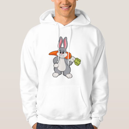 Konijn met wortel hoodie (Voorkant)