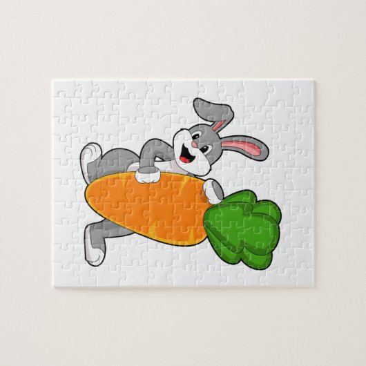 Konijn met wortel legpuzzel (Horizontaal)