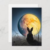 Konijn onder de maan kaart (Voorkant / Achterkant)
