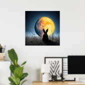 Konijn onder de maan poster (Thuiskantoor)