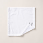 Konijn ontwerp met monogram bad handdoek (Wasdoekje)