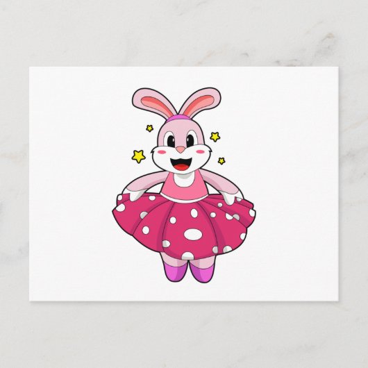Konijn op balletles briefkaart (Voorkant)