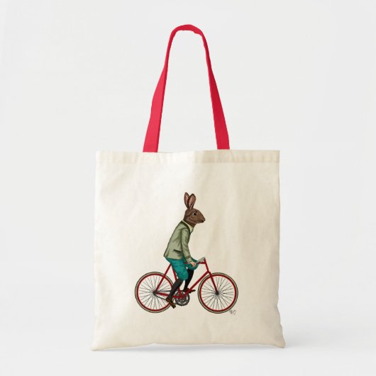 Konijn op bike 2 tote bag (Voorkant)