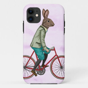 Konijn op bike 3 iPhone 11 hoesje