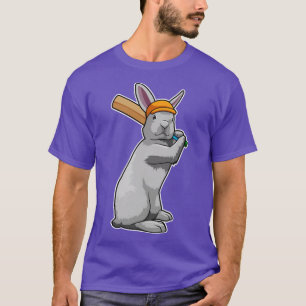 Konijn op cricket met cricket bat1 t-shirt