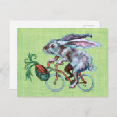 Konijn op de fiets briefkaart (Voorkant / Achterkant)