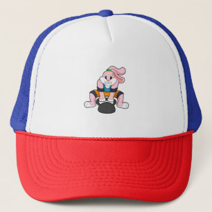 Konijn op fitness met Dumbbell.PNG Trucker Pet