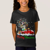 Konijn op Rode Vrachtwagen Kerstmis Pyjama Grappig