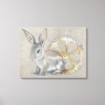 Konijn opgerekt canvasprint