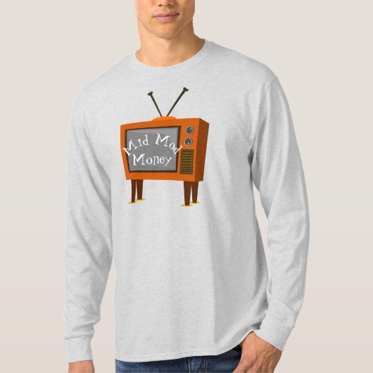 Konijn oren Retro Console TV T-shirt met lange mou (Voorkant)