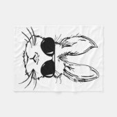Konijn Pasen Bunny Sungles  Fleece Deken (Voorkant (Horizontaal))