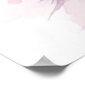 Konijn Pastel roze Poster (Hoek)