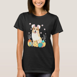 Konijn Pembroke Welsh Corgi Gelukkig Pasen Dag Ei T-shirt