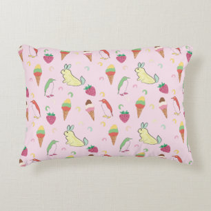 Konijn Penguin Strawberry Ice crème schattige baby Accent Kussen