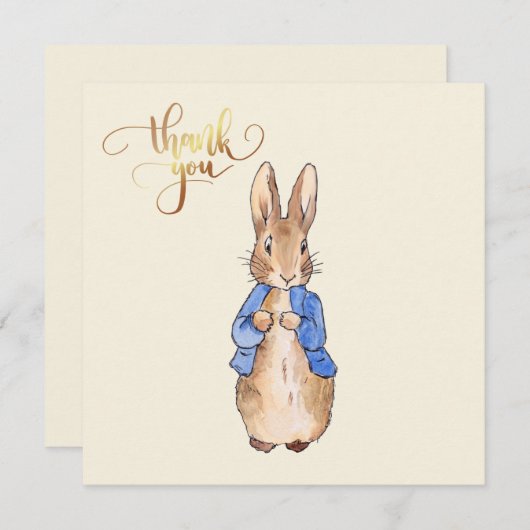 Konijn Peter Bedankkaart (Voorkant / Achterkant)