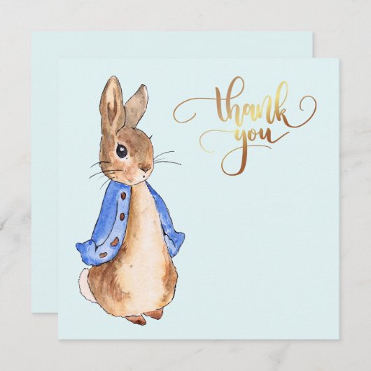 Konijn Peter     Bedankkaart (Voorkant / Achterkant)