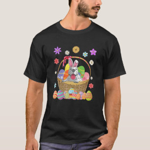 Konijn Pit Bull Hond Fijne Pasen Dag Liefhebber Ei T-shirt