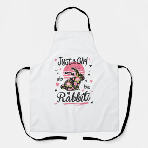 Konijn Shirt. Een meisje dat van konijnen houdt Schort