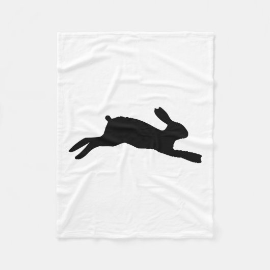 Konijn Silhouet Fleece Deken (Voorkant)