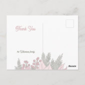 Konijn tussen bloemen Dank je wel Briefkaart (Achterkant)