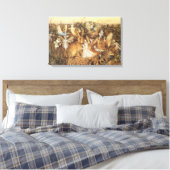 Konijn tussen de Fairies, feiën Canvas Afdruk (Insitu (Slaapkamer))