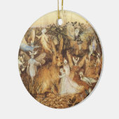 Konijn tussen de Fairies,  feiën Keramisch Ornament (Links)