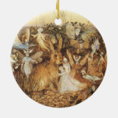 Konijn tussen de Fairies,  feiën Keramisch Ornament (Achterkant)