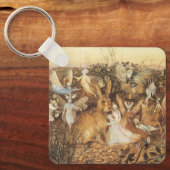 Konijn tussen de Fairies, feiën Sleutelhanger (Voorkant)