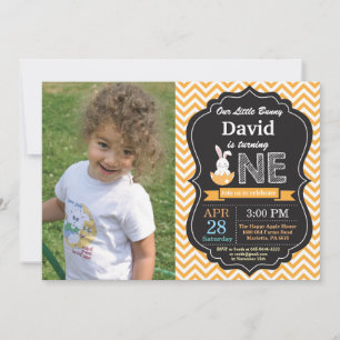 Konijn verjaardag jongen Pasen ei 1e Eerste verjaa Kaart