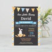 Konijn verjaardag jongen Pasen ei verjaardag Kaart (Staand voorkant)