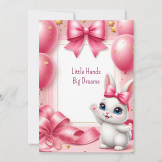 Konijn Verjaardagsfeest Roze RozeThema 🐰 Kaart