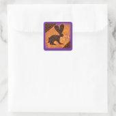 KONIJN VIERKANTE STICKER (Tas)