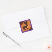 KONIJN VIERKANTE STICKER (Envelop)