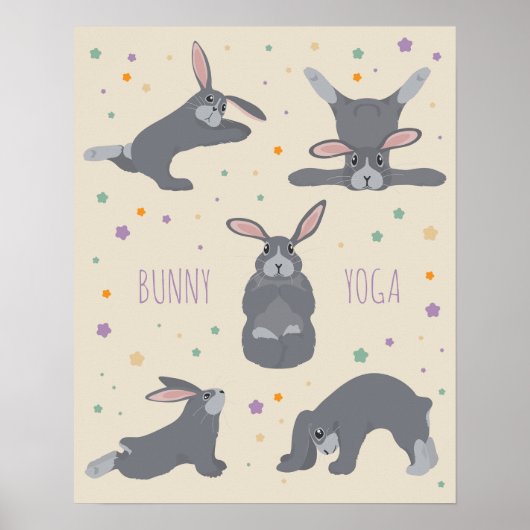 Konijn Yoga Poster (Voorkant)