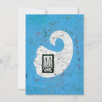 Konijn ziet een spook Wenskaart