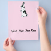 Konijn: Zwart-wit Flyer (Hand)