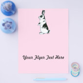 Konijn: Zwart-wit Flyer (Enkel)