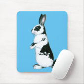 Konijn: Zwart-wit Muismat (Met muis)