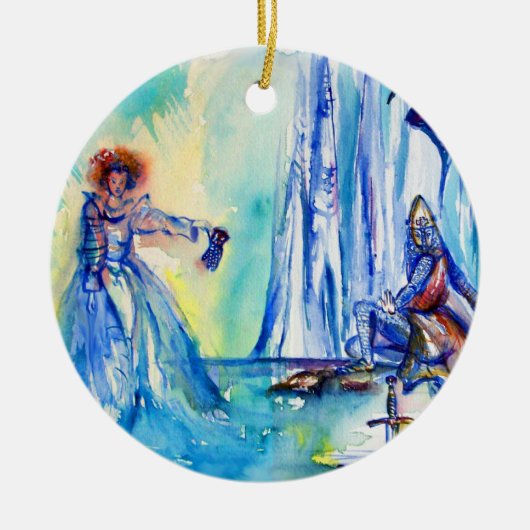 KONIJNARTHUR, MERK EN EXCALIBUR KERAMISCH ORNAMENT (Voorkant)