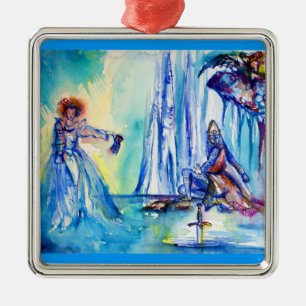 KONIJNARTHUR, MERK EN EXCALIBUR METALEN ORNAMENT