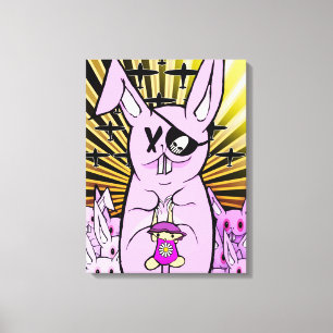 Konijnen 2012 canvas afdruk