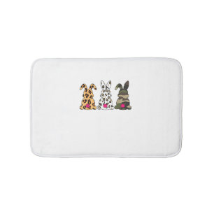 Konijnen Bunnies Leopard Camouflage Happy Paast Badmat